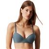 Calvin Klein Donna Reggiseno a Mezza Coppa Lift Elasticizzato, Grigio (Blue Performance), 2A