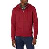 Amazon Essentials Felpa con Cappuccio e Cerniera Integrale in Pile (Disponibile nelle Taglie Big & Tall) Uomo, Rosso Scuro, XXL