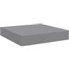 Roanoer Mensola sospesa grigia con fissaggio invisibile, moderna mensola da parete in MDF, 23 x 23,5 x 3,8 cm, scaffale stabile per decorazioni, libri e accessori per la casa