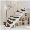 NEU.HOLZ Set di 2 Profili Coprigradini Arrotondati in PVC Copertura Gradini per Rivestimento Scale Interne 120 x 32 x 4,6 cm Effetto Legno Scuro