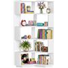 Homieasy Libreria Angolare a 5 Ripiani per Libri, Bianco