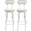 ALFORZAN Sgabello da bar pieghevole, set di 2 sgabelli pieghevoli (bianco)