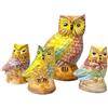 SICILIA BEDDA CAPACI Gufo in Pregiata Ceramica siciliana Decorata a Mano - Due Misure Disponibili MOD GR - Piccolo
