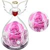DASIAUTOEM Rose Eterne, Regalo per Donne, con Rosa Forever Rose in Angelo in Vetro, Decorazione Floreale Fatta a Mano, Regalo per Moglie Fidanzata Mamma, San Valentine, Matrimonio, Compleanno