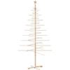 Generico Albero di Natale Decorativo in Legno 210 cm Legno Massello Pino-4019695