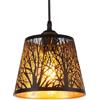 AIRTWESD Interna Plafoniera E27 LED Sospensione Nero industriale illuminazione cucina soggiorno sala da pranzo lampada da camera da letto, (senza lampadina)