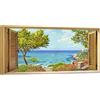ART PRINT CAFE' Stampa su tela: Del Missier, Finestra sul Mare, 100x50