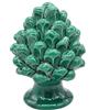 sicilia bedda - Pigna in Ceramica di Caltagirone Modello Monocolore - Pigna Artigianale Realizzata a Mano - Altezza 11 Centimetri (Verde Acqua)