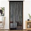 HSYLYM String Tenda per porte Decorazioni per finestre Divisorio Decorazioni per stanze Tenda singola per finestra 90x200cm Nero