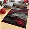 TAPISO Maya Tappeto Soggiorno Pelo Corto Design Moderno Motivo Astratto Sfumato Strisce tonalità Nero Rosso Camera da Letto Cameretta Ufficio Salotto Oeko-Tex 180 x 250 cm
