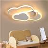 ZEKEI Plafoniera a LED, lampada da soffitto creativo nuvole, 32W 2700lm 42cm, con telecomando dimmerabile 3000-6500K, bianche moderne applique per soggiorno camera da letto corridoio e camera dei bambini