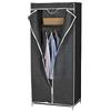 REPLOOD Armadio in Tessuto TNT 70x45x160 con Apertura Centrale Guardaroba Salvapazio (Grigio)
