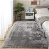 YIHAIC Faux tappetto di pelle di pecora tappeto, Pecora Agnello imitazione pelliccia sintetica decorativa, adatto per tappeto per soggiorno, tappetino per il letto (Grigio, Rectangle 80 x 180 CM)