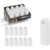 Dorunova Lumino Lumini Cimitero Candele Led Batteria Finte Fiamma Oscillante 365 Giorni Finte, Elettrici Durata Votivo Sostituibile (Bianco, Alt. 13 cm, 12 Pezzi)
