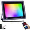 Fosingut Faretto LED RGB Esterno 50W,Smart Faretti RGBCW Faro LED Cambia Colore/Controllo APP/Dimmerabile/Timer/Sinc Music/IP66 Impermeabile Proiettore Lampada Esterno Per Natale,Halloween,Disco,Festa