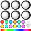 AUAUY 6Pz Luci Armadio, Luci a LED per Armadietto, con Telecomando,RGB-Nero | Ricaricabili & Dimmerabili & Timer, per Corridoi, Camera, Guardaroba