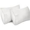 Lirex 2-Pack Federe per Cuscini, 100% Cotone Traspirante Federe Pillow Covers, 30 x 50 cm, Bianco
