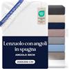 Dreamzie Lenzuolo Con Angoli Matrimoniale 200x200cm in Spugna - 80% Cotone, 20% Poliestere - Profondità 30 cm - Lenzuola una Piazza e Mezza Bianco - Oeko-Tex