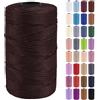 Uiopa Fettuccia per Borse a Uncinetto, 3mm x 200m Filato Uncinetto in Polipropilene, Filo Crochet Yarn per Borse, Fai da Te, Decorazioni, Artigianato