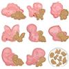 Rairsky 8 Pezzi Formine per Biscotti, Tagliabiscotti per Bambini | Biscotti Dinosauri 3D, Muffa per Biscotti Dinosauri, Plastica Stampi Biscotti Natale per Biscotti, Fondente, Ciambelle
