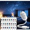 Dujuanus Proiettore di Luce Notturna HD Smart Dynamic 5D, Plug and Play, Proiettore HD Star con 3/6/12/24, Proiettore USB a 360°, per Camera da Letto, Soffitto, Tetto Auto (24 Films)