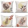 ASDCXZ Set di 4 Federe Cuscini Boho 40x40 Bohemien Astratto Piazza Divano Decorazione Federe per Cuscino, Moderno Minimalista Arte Sole Beige Lavabile Marrone Poliestere Tessile Esterna Copricuscini
