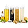 AKITAInk Set 4 Bottiglie Dosatrici Squeeze per Salse, Flaconi in Plastica da 500 ml o 800 ml per Ketchup, Olio e Condimenti (650 ml)