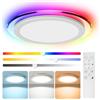 Aphyni Plafoniera LED Soffitto Ø32cm 3600LM,Dimmerabile Retroilluminazione RGB Lampadario con Telecomando e Controllo APP per Soggiorno,Corridoio,Cucina,Camera da Letto
