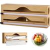 imposyu Porta Pellicola e Alluminio 2 in1 Porta Rotoli e Pellicola Dispenser Pellicola Carta Forno Dispenser per Pellicola e Alluminio