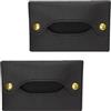 HDouii 2 porta fazzoletti tascabili - Porta fazzoletti | Custodia da viaggio per fazzoletti | Porta fazzoletti | Porta fazzoletti | Custodia in pelle PU | Borsa per riporre fazzoletti | Nero