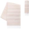 LAYNENBURG telo mare premium con frange annodate a mano - 100% cotone Telo fouta hammam XXL 100x200 cm - OEKO-TEX 100 - telo hamam grande - asciugamano sauna e pestemal (Verde scuro)