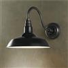WSADZXC77 Lampada da parete antica Esterno Cupola a collo di cigno Applique Retro Industrial E27 Lampada da parete impermeabile Rustic Bronze Nero Fienile Intorno all'ombra Warehouse Loft Balcone Area pav A