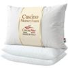 cuscini fiber - 3 Cuscini Memory Foam 11cm, Cuscini Letto Matrimoniale Ortopedici con Fodera in Misto Cotone Sicura per la Pelle, Guanciale Letto Made in Italy, Cuscino Antiacaro Anallergico