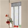 SIMPVALE 1 Pezzo Tie up - Tenda in Voile Tulle Ricamo Romano Tenda - Tende Pannelli Finestra per Camera da Letto, Studio, Bagno, Cucina, Grigio, 45x90cm
