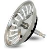 MINISMUS 82 mm Tappo lavandino cucina regolabile in altezza per scarico con comando a manopola - Tappi Lavandino Cucina - Tappi Lavello Cucina in Acciaio - Tappo per lavandino regolabile in altezza