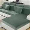 Ystyle Copriseduta Divano Elasticizzato, Universale Copricuscini Divano Velluto Natalizio, Sofa Seat Cover Antiscivolo, Copri Cuscini per Divano, Copridivano Cuscini (1 Posto*3, Verde Chiaro)