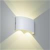 Voltix Applique da Parete LED 12W 1200LM Lampada da Parete Impermeabile per Interni ed Esterni - Lampade da Parete per Interni per Camera da Letto, Soggiorno (Bianco Naturale - 4000K-B, 12W)