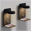 SENFAY 2 Pezzi Applique Camera da Letto LED con Porta USB, Touch Dimmerabile 12W