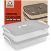 Chef Pomodoro Contenitore Lievitazione Pizza, 35,6x27,9cm (Grigio, 2x)