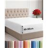 CGK Unlimited Lenzuolo con Angoli 90x190 - Microfibra Tasca 50cm (18) - Bianco