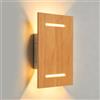 JaneYi Applique Legno Naturale Moderna Lampada da Parete LED per Interni 7W 3000K | JaneYi Luce Calda Illuminazione Su e Giù per Camera da Letto Soggiorno Corridoio Scala