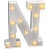 JANDEI - Lettere LED, Numeri Luminosi, Figura a Cuore, 22cm, con Luce Calda per Decorazione e Atmosfera, Luci Notturne Scrivania, Compleanni, Matrimoni, Vetrine. Funzionano con batterie AA (N)