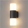 Klighten Applique da Parete E27 Esterno/Interno, Su Giù Lampada da Parete Nero, IP54 Lampada da Muro, Moderna Alluminio Luci da parete, per Balconi/Giardini, 40W Max, Non Inclusa Lampadina