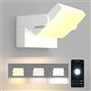 Klighten Applique LED Dimmerabile Esterno Interno 24W Controllo APP, Timer, IP65 Luci da Parete, Lampade da Parete Regolabile Moderno in Alluminio per Ingresso Balconi Giardini, Bianco, 3000K-6000K