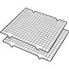 PIQIUQIU 2 pezzi griglie da forno in acciaio inox, griglie di raffreddamento, griglie per arrostire, cuocere, grigliare, raffreddare, raffreddamento della torta con piedini stabili (40x25x2 cm)
