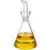 D,casa - Oliera antigoccia in cristallo 125 ml, oliera da cucina per tavolo