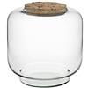 Generico Vaso Terrario in Vetro Trasparente con Tappo in Sughero 24x24 cm | Forma Tondeggiante, Chiusura Ermetica, Uso Decorativo, Tappo Naturale