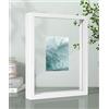 Afuly Bianco Cornice Foto 20x25 cm Decorativa Doppio Vetro Cornici Foto | Vetro ad alta trasparenza, Da parete o da tavolo, Verticale o orizzontale, Finitura curata, Struttura resistente