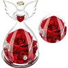 DASIAUTOEM Rose Eterne Regalo Donna, Angelo Rosa Stabilizzata Vera in Vetro, Floreale Fatta a Mano, Festa della Mamma, Madre Lei Moglie Fidanzata Compleanno, Anniversario, Matrimonio