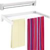 Vonia Stendibiancheria da parete - in alluminio di alta qualità - lunghezza - montaggio a parete - stendibiancheria pieghevole (Bianco, 70 cm)